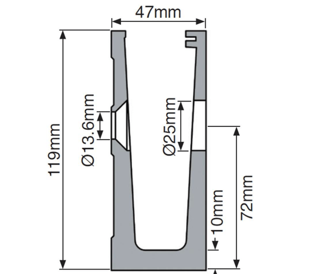 5m Solus slim channel BASE/SIDE 